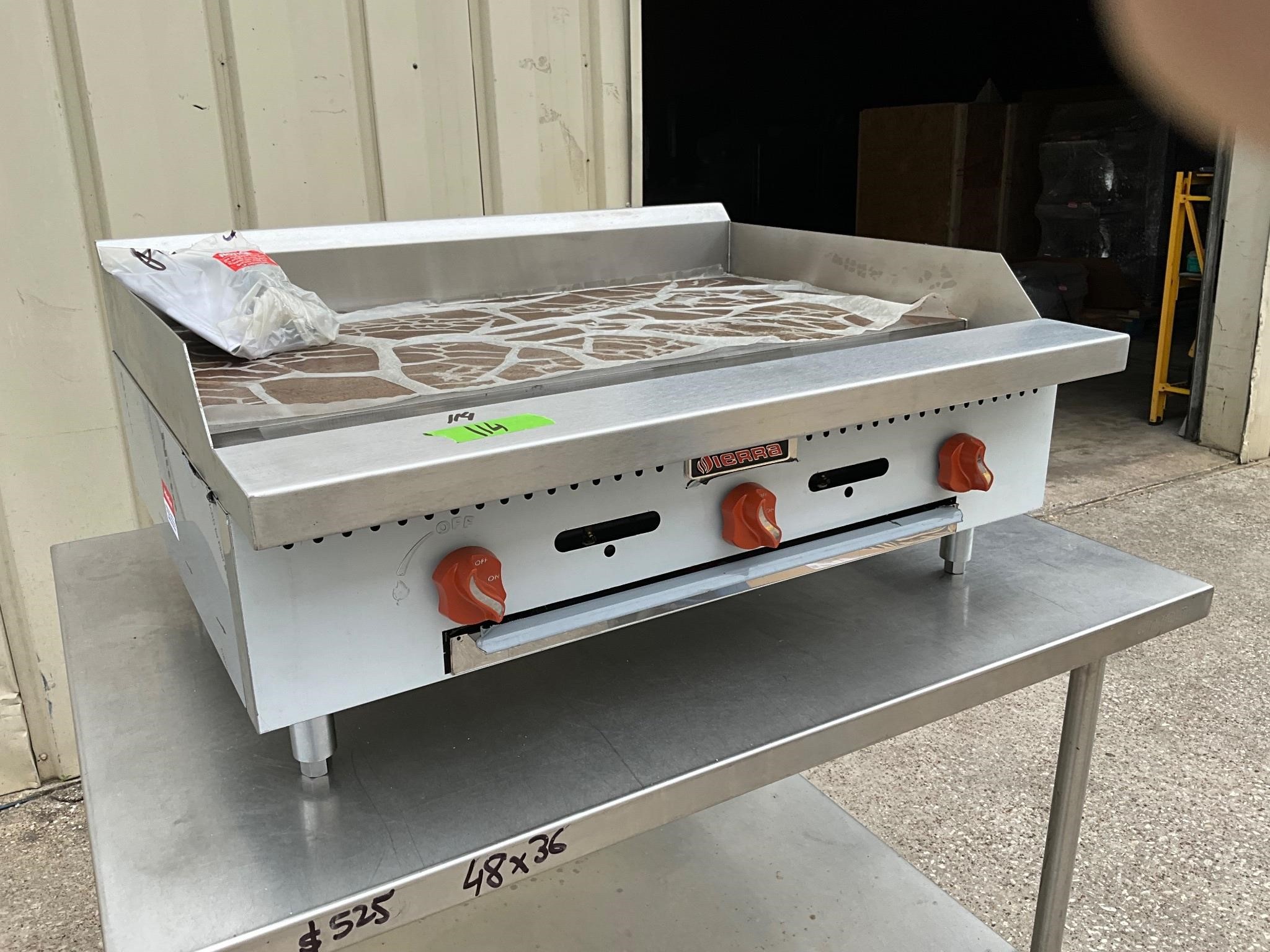 Sierra 36” gas flat griddle grill