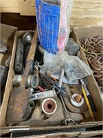 assorted tools and air duct
