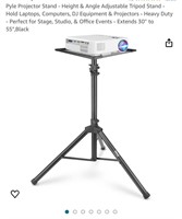 Pyle Projector Stand  Adjustable Tripod Stand