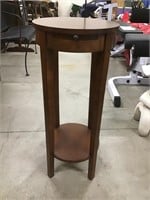 Round Wood Plant Stand