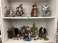 Sorcery wizard statues and figures. Vintage to