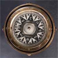 E Dent & Co London Ships Nautical Bronze Compass