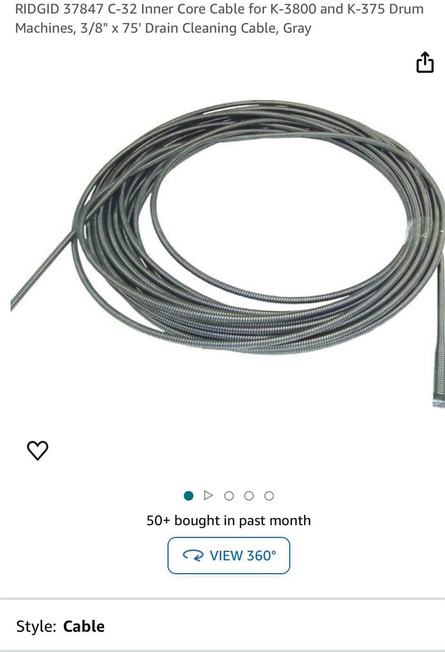RIDGID 37847 C-32 Inner Core Cable