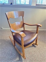 Vintage oak rocking chair