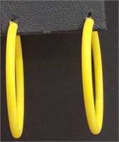 Ladies med size hoop earrings- yellow