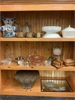 Vintage to newer craft and decor items.  Shelf