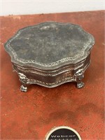 Silver plate trinket box