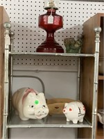 Vintage to newer craft and decor items.  Shelf