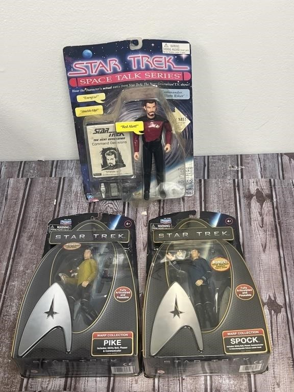 Star Trek figures lot of 3