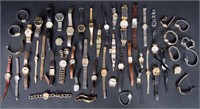 Large Vintage Wristwatch Lot Over 50 Bulova etc