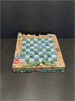 Frog Set Checkers Board