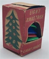 VINTAGE BOX OF CHRISTMAS TREE LAMP SHADES