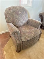 Large stationary Reclining chair with nail head
