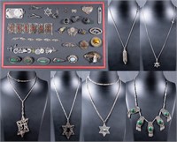 Judaic Sterling MCM Jewelry Group 382G 35Pcs