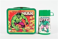 1978 THE INCREDIBLE HULK TIN LUCH PAIL W/ THERMOS
