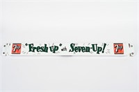 7UP FRESH UP WITH SEVEN-UP PORCELAIN PUSH BAR