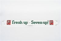 7UP FRESH UP WITH SEVEN-UP PORCELAIN PUSH BAR