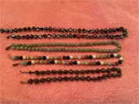 Necklaces lot, jade, stones, clay beads