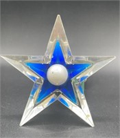 SMALL LT UP STAR- CLR AND BLUE-WORKS