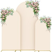 3 Sets Gold Metal Wedding Arch Arched Backdrop