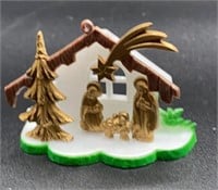 MINIATURE WHITE NATIVITY MADE IN GERMANY