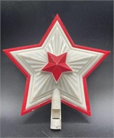 SM RED/WHITE STAR TREE TOPPER
