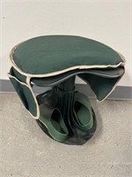 Rocking Garden stool with shoes