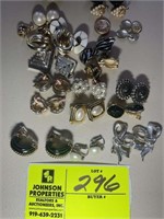 GROUP OF COSTUME JEWELRY CLIP ON EARRINGS