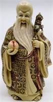 Chinese God of Immortality Sau Carved Figurine