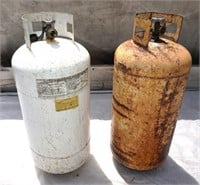 (2) 30 lb propane gas tanks