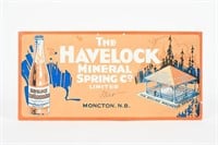 HAVELOCK MINERAL SPRING CO. MONCTON N.B. SIGN