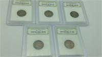 Early Jefferson Nickels lot of 5