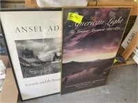 2 FRAMED POSTERS AMERICAN LIGHT AND ANSEL ADAMS