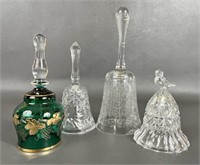 Four Assorted Glass Bells