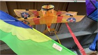 Yellow BiPlane Kite with 29in wingspan and string