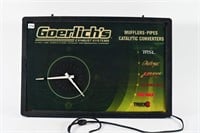 GOERLICH'S EXAUST SYSTEMS LIGHTED WALL CLOCK