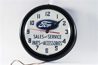 MODERN FORD SALES AND SERVICE WALL CLOCK