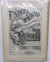 1891 John Turner The Darkies Jubilee Sheet Music
