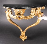Continental Marble Gilt Wall Console Table