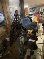 cast iron rooster bell decor
