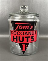 Tom’s Cocoanut Huts Counter Jar *Reproduction