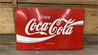 Porcelain Coca-Cola cooler panel