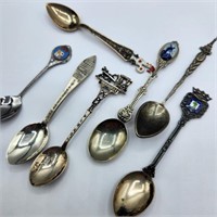 7 Sterling Souvenir Spoons (89.3g)