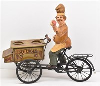 Nostalgic Ice Cream Vendor on Tricycle Cart Decor