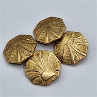 S.W.C. Co. 14k Gold Cufflinks (6.4g)