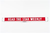 READ THE STAR WEEKLY PORCELAIN PUSH BAR