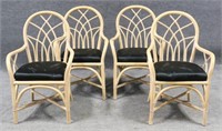 Set of 4 Rattan Chairs