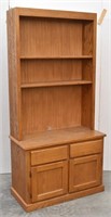 Credenza Bookcase / Solid Wood Oak Hutch