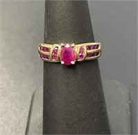 14 KT Vintage Ruby Ring