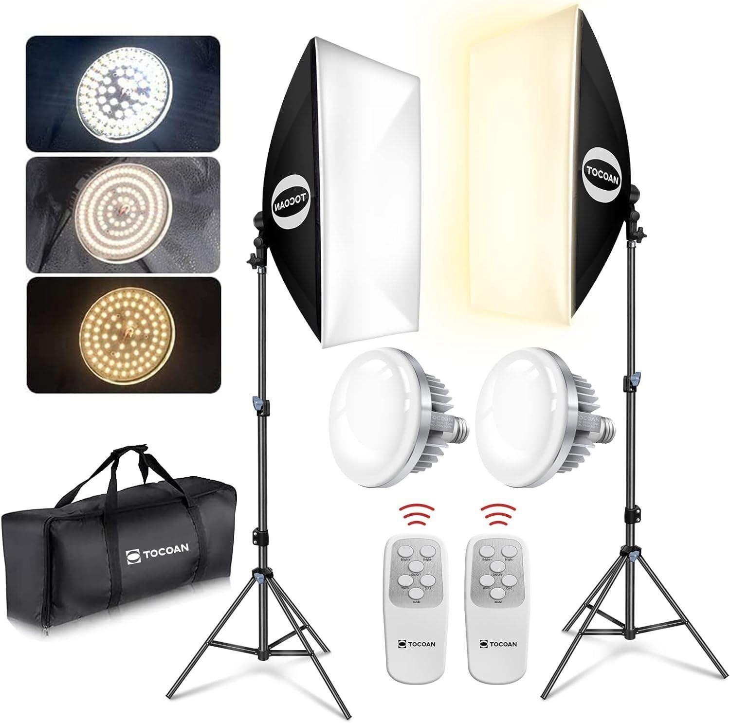 Tocoan 27'x20' Softbox Kit with 85W LED Bulb